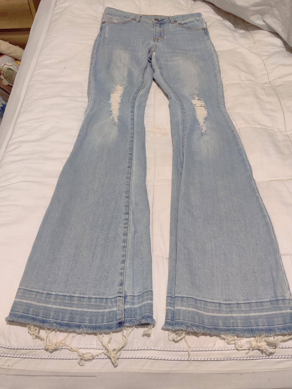 House of Harlow 1960 Distressed High Rise Mega Flare Jeans ☮️
